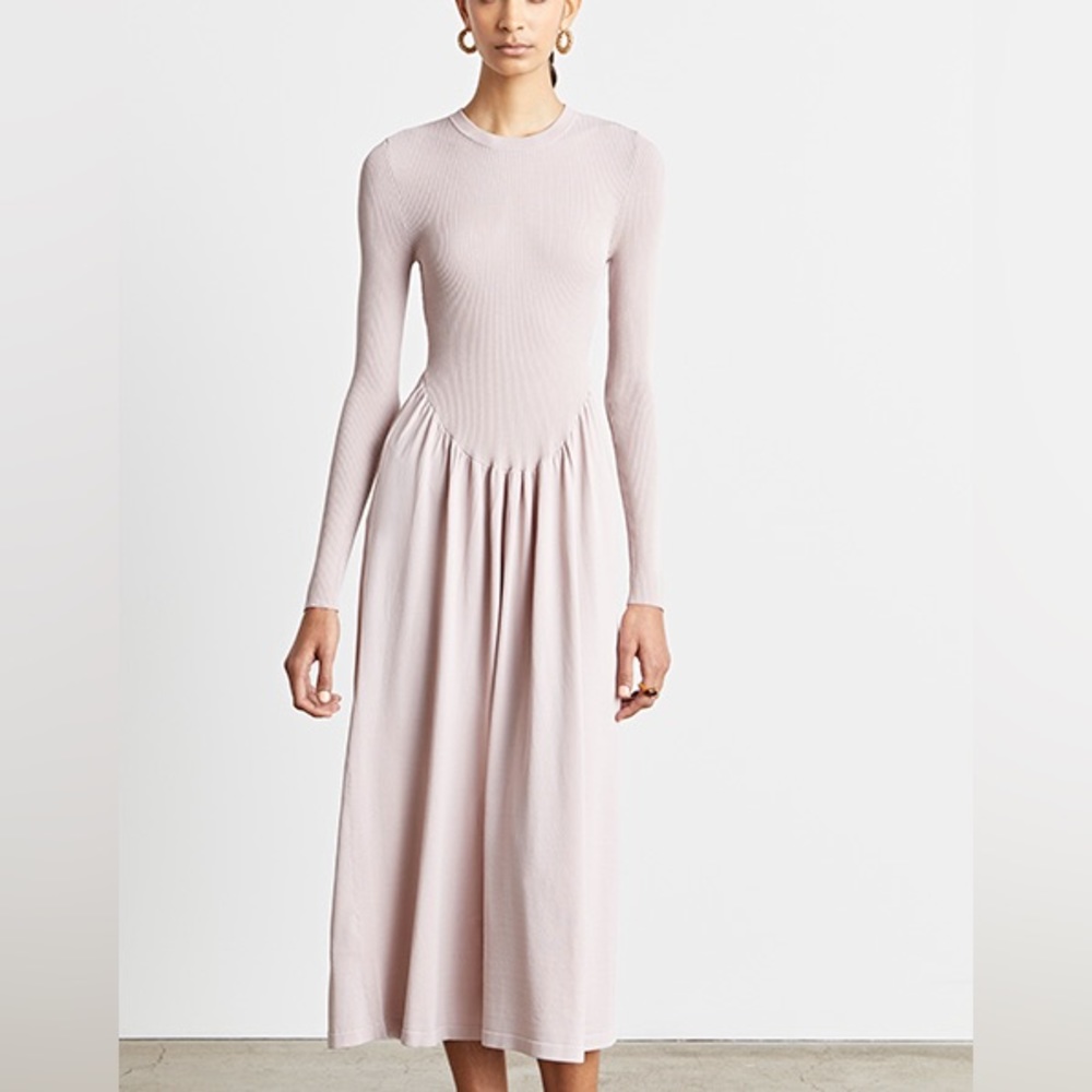 NWT Who What Wear Collection Drop Waist Tiler Dress in Mauve